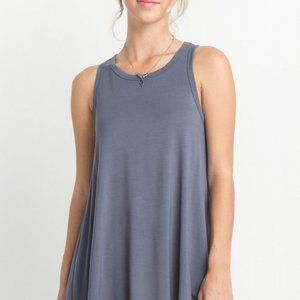 NWT MTS Sleeveless A-Line Blue-Grey Tunic